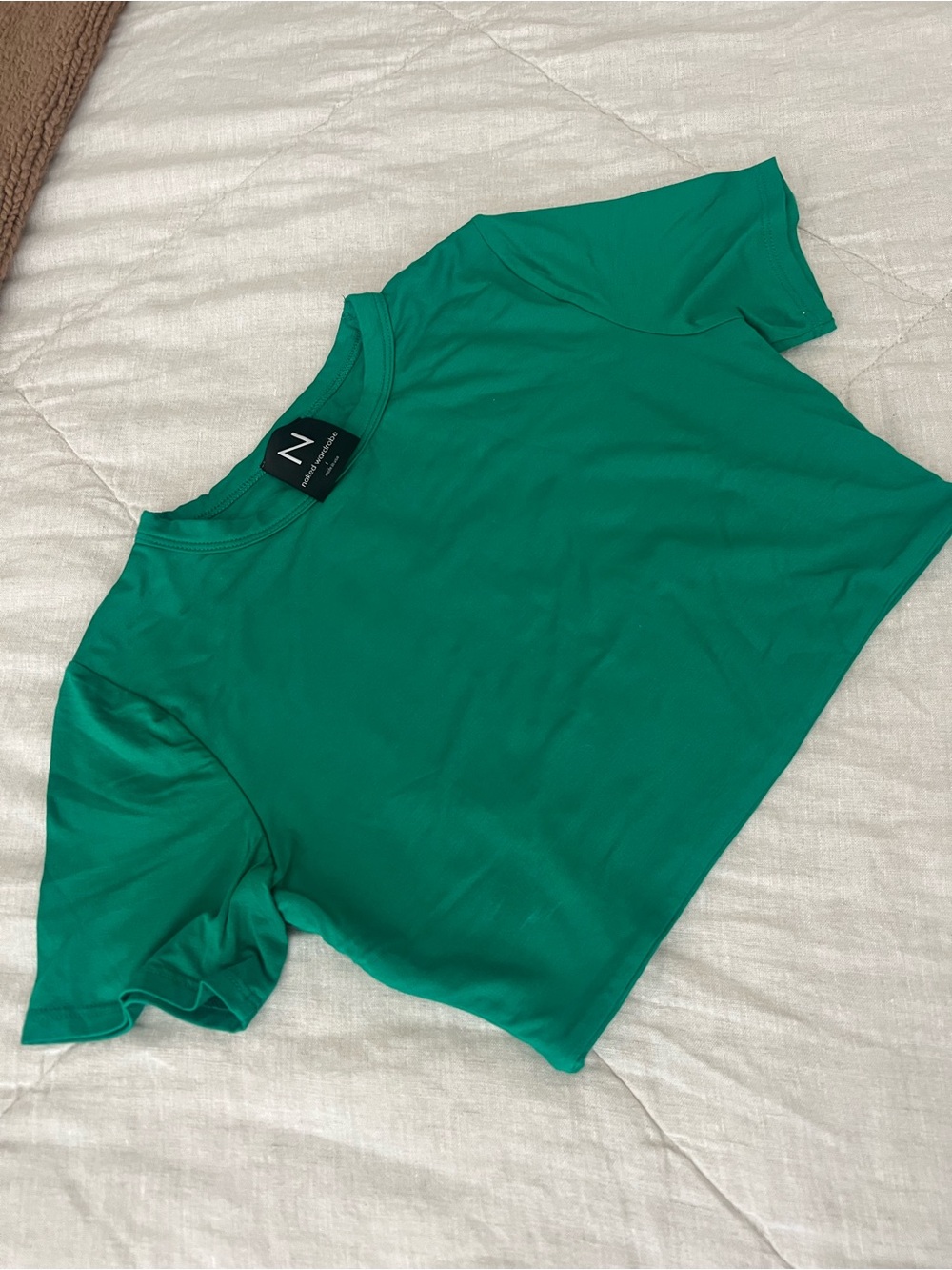 naked wardrobe Emerald Green Crewneck Short Sleeve Tee